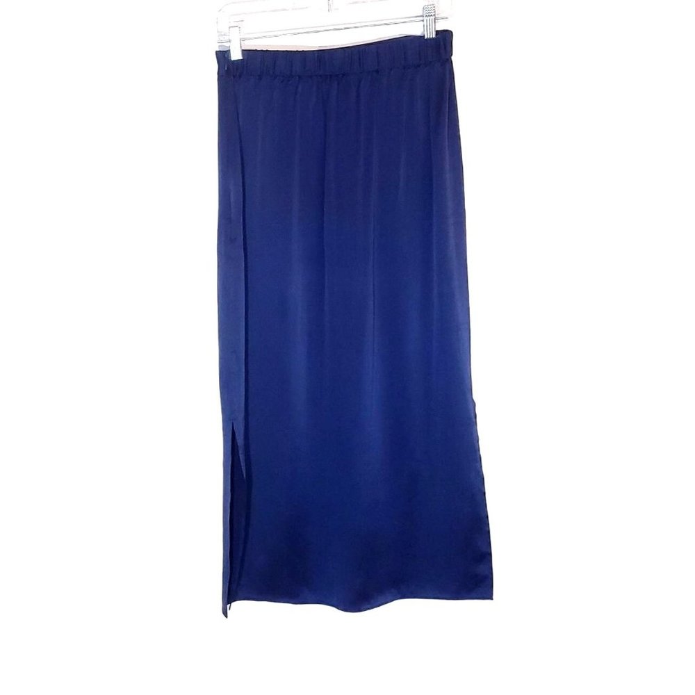 The Cause Collection Silk‎ skirt size Small royal blue side slits